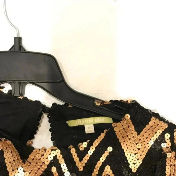 [Gianni Bini] Chevron Sequin Cocktail Dress - Picture 5 of 6